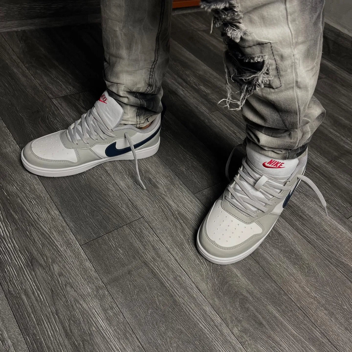Nike Dunk Cano Medio - Cinza